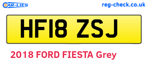 HF18ZSJ are the vehicle registration plates.