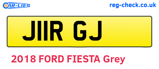 J11RGJ are the vehicle registration plates.