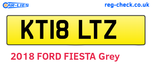 KT18LTZ are the vehicle registration plates.