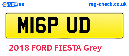 M16PUD are the vehicle registration plates.