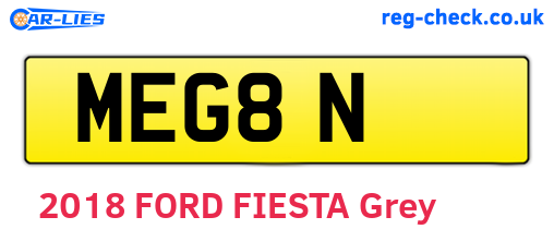 MEG8N are the vehicle registration plates.