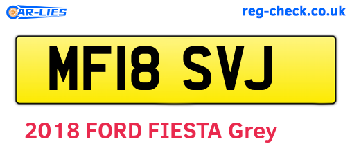MF18SVJ are the vehicle registration plates.