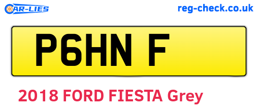 P6HNF are the vehicle registration plates.