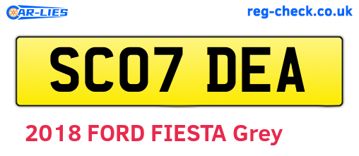 SC07DEA are the vehicle registration plates.