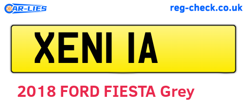 XEN11A are the vehicle registration plates.