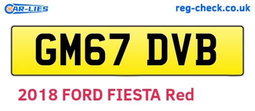 GM67DVB are the vehicle registration plates.