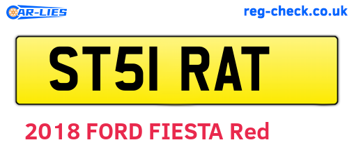 ST51RAT are the vehicle registration plates.
