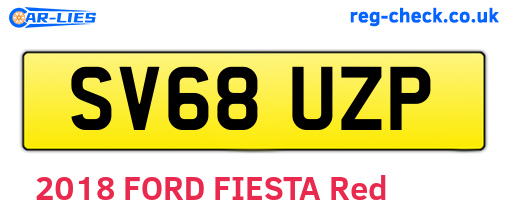 SV68UZP are the vehicle registration plates.