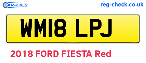 WM18LPJ are the vehicle registration plates.