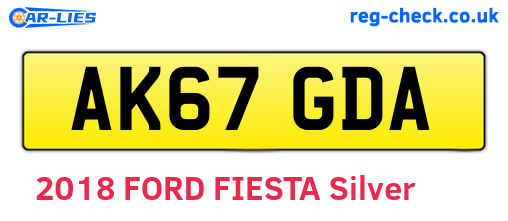 AK67GDA are the vehicle registration plates.