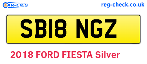 SB18NGZ are the vehicle registration plates.