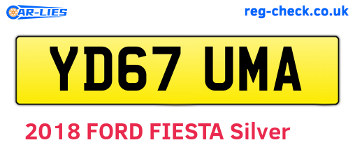 YD67UMA are the vehicle registration plates.