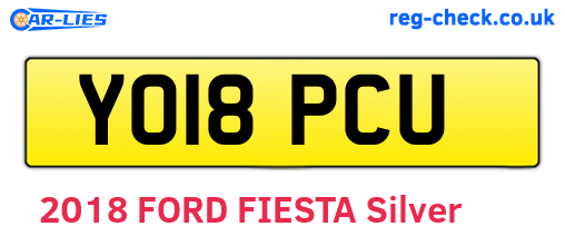 YO18PCU are the vehicle registration plates.