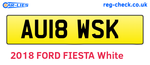 AU18WSK are the vehicle registration plates.