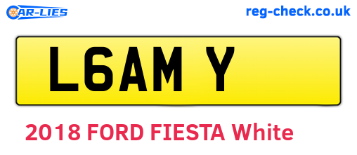 L6AMY are the vehicle registration plates.