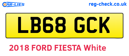 LB68GCK are the vehicle registration plates.