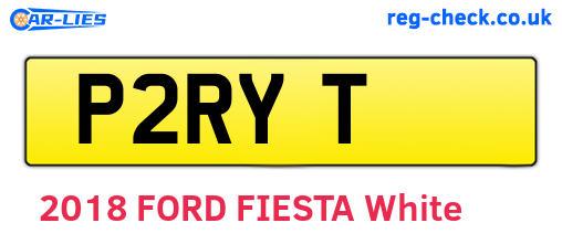 P2RYT are the vehicle registration plates.