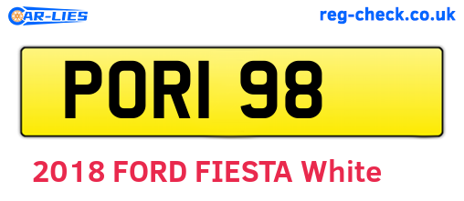 POR198 are the vehicle registration plates.