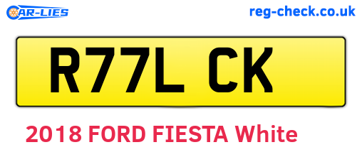 R77LCK are the vehicle registration plates.