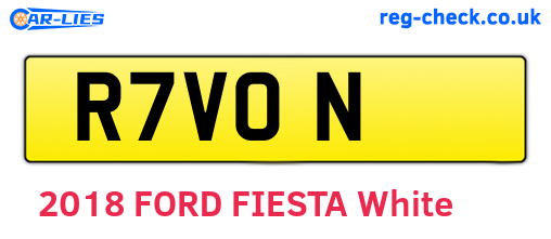 R7VON are the vehicle registration plates.
