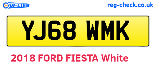 YJ68WMK are the vehicle registration plates.