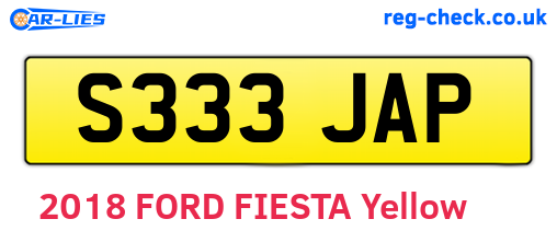 S333JAP are the vehicle registration plates.