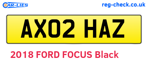 AX02HAZ are the vehicle registration plates.