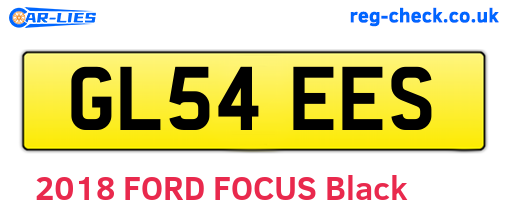 GL54EES are the vehicle registration plates.