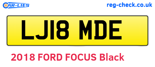 LJ18MDE are the vehicle registration plates.