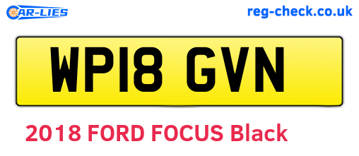 WP18GVN are the vehicle registration plates.