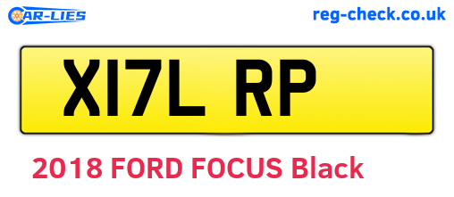X17LRP are the vehicle registration plates.