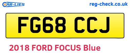 FG68CCJ are the vehicle registration plates.