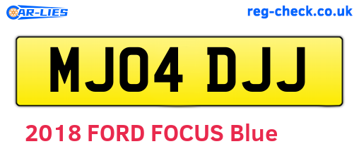 MJ04DJJ are the vehicle registration plates.