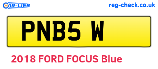 PNB5W are the vehicle registration plates.
