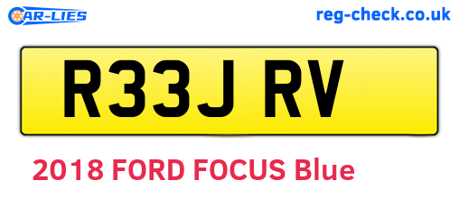 R33JRV are the vehicle registration plates.