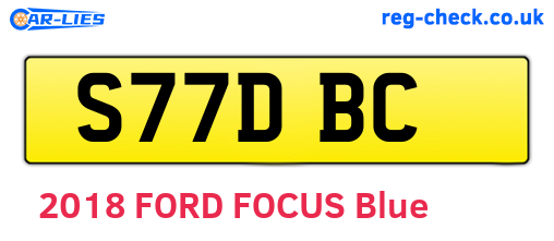 S77DBC are the vehicle registration plates.