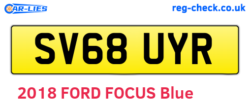 SV68UYR are the vehicle registration plates.