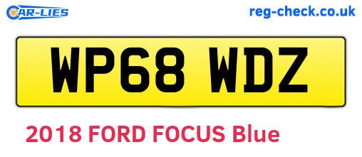 WP68WDZ are the vehicle registration plates.