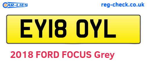 EY18OYL are the vehicle registration plates.
