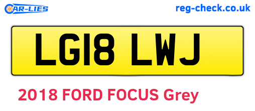 LG18LWJ are the vehicle registration plates.