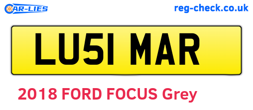 LU51MAR are the vehicle registration plates.