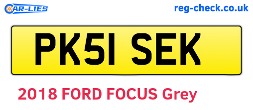 PK51SEK are the vehicle registration plates.