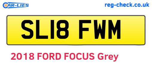 SL18FWM are the vehicle registration plates.
