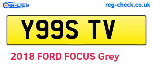 Y99STV are the vehicle registration plates.