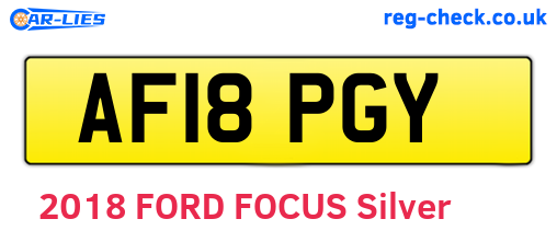AF18PGY are the vehicle registration plates.