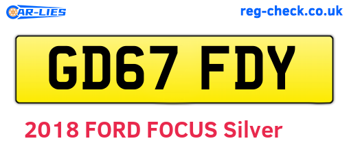 GD67FDY are the vehicle registration plates.