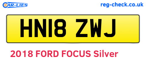 HN18ZWJ are the vehicle registration plates.