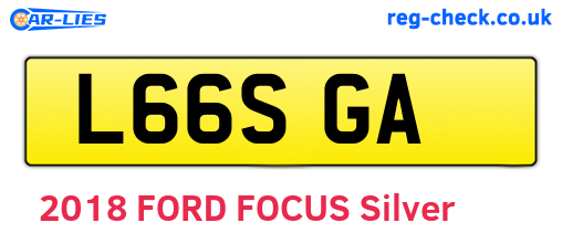 L66SGA are the vehicle registration plates.