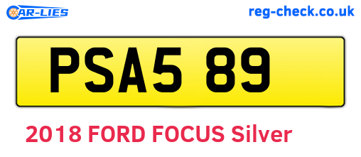 PSA589 are the vehicle registration plates.