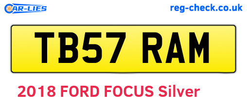 TB57RAM are the vehicle registration plates.